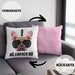 Nö Einfach Nö Kissen mit Füllung 40x40 Geschenk für Mops-Besitzer für Freundin Sarkasmus Humor (Grau) Rosa Trendation