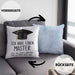 Master Bestanden Geschenk Abschluss Kissen mit Füllung 40x40 Spruch Master Graduation Bestandene Prüfung Geschenkidee (Grau) Blau Trendation