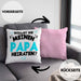 Heiratsantrag Kissen mit Füllung 40x40 Geschenk Lustiger Spruch Willst Du Meinen Papa Heiraten Geschenkidee Geburtstag (Grau) Rosa Trendation