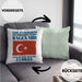 Türkei Kissen mit Füllung 40x40 Urlaub Heimat Geschenk Spruch Türke Geschenkidee (Grau) Grün Trendation
