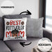 Rottweiler Mom Besitzerin Kissen mit Füllung 40x40 Geschenk Lustiger Spruch Geschenkidee Besitzerin Rottweiler Mama (Grau) Grau Trendation
