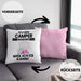Camper Geschenk Kissen mit Füllung 40x40 Lustiger Spruch Ich Bin Camper Warum Weil Ich Es Kann Geschenkidee Bester Camper Geburtstag (Grau) Rosa Trendation