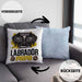 Labrador Papa Besitzer Kissen mit Füllung 40x40 Geschenk Lustiger Spruch Geschenkidee Labrador Liebhaber (Grau) Blau Trendation