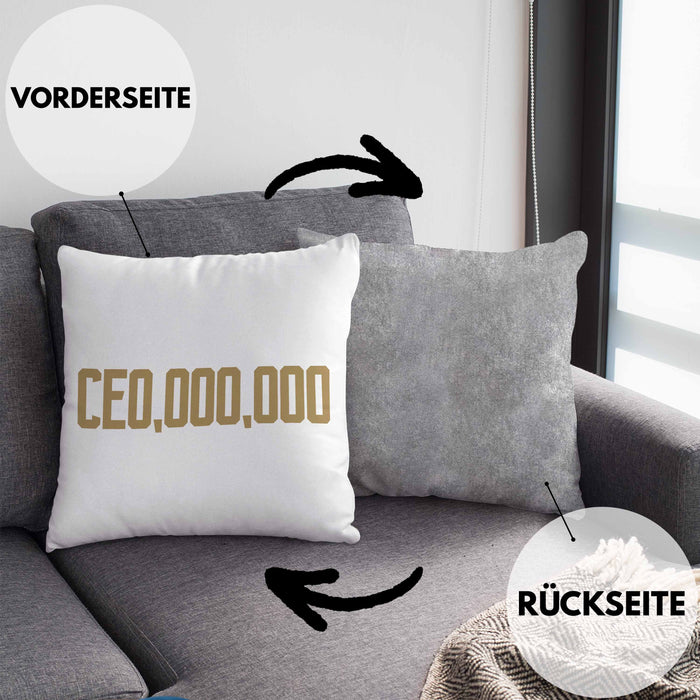 Entrepreneur Kissen mit Füllung 40x40 Entrepreneurship Geschenk Spruch Motivation Idee Geschenkidee (Grau) Grau Trendation