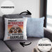 Cocker Spaniel Besitzerin Frauchen Kissen mit Füllung 40x40 Geschenk Lustiger Spruch Geschenkidee Vorsicht Vor Dem Frauchen (Grau) Blau Trendation