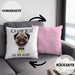 Mops Besitzer Kissen mit Füllung 40x40 Geschenk Lustiger Spruch Geschenkidee Ich Kann Nicht Mein Mops Hat Nein Gesagt (Grau) Rosa Trendation