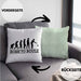 Boule Kissen mit Füllung 40x40 Geschenk Boule-Spieler Geschenkidee Spruch Geboren zum Boule (Grau) Grün Trendation