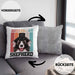 Australian Shepherd Besitzer Kissen mit Füllung 40x40 Geschenk Lustiger Spruch Geschenkidee Retro Vinatge Australian Shepherd (Grau) Grau Trendation