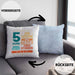 5. Geburtstag Kissen mit Füllung 40x40 Geschenk 5Er Geburtstag Geschenkidee Jungs Mädchen (Grau) Blau Trendation