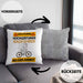 Radfahrer Kissen mit Füllung 40x40 Geschenk Lustiger Spruch Geschenkidee für Radfahrer Achtung Hochleistungs Radfahrer Bei Der Arbeit (Grau) Grau Trendation