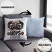 Mops Papa Besitzer Kissen mit Füllung 40x40 Geschenk Lustiger Spruch Geschenkidee Mops Liebhaber (Grau) Blau Trendation