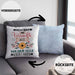 Nichte Kissen mit Füllung 40x40 Geschenk Lustiger Spruch Geschenkidee Ich Bin Die Verrückte Nichte Von Der Alle Geredet Haben (Grau) Blau Trendation