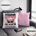 Französische Bulldogge Besitzerin Kissen mit Füllung 40x40 Geschenk Lustiger Spruch Geschenkidee Personal Stalker (Grau) Rosa Trendation