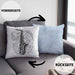 Saxophon Musik Noten Jazz Musikinstrument Saxophon-Spieler Kissen mit Füllung 40x40 (Grau) Blau Trendation