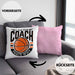 Basketball-Trainer Coach Kissen mit Füllung 40x40 Geschenk Lustig I Am The Coach Thats Why (Grau) Rosa Trendation