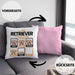 Golden Retriever Besitzer Kissen mit Füllung 40x40 Geschenk Lustiger Spruch Geschenkidee Golden Retriever Tricks Bleib (Grau) Rosa Trendation