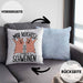 Lustige Kissen mit Füllung 40x40 Geschenk für Schweine-Bauer Geschenkidee Spruch (Grau) Blau Trendation