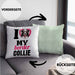 Border Collies Besitzerin Kissen mit Füllung 40x40 Geschenk Lustiger Spruch Geschenkidee I Love My Border Collies (Grau) Grün Trendation
