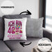 Lustige Kissen mit Füllung 40x40 zum 40. Geburtstag - Geschenkidee für Frauen Einhorn 40er Geburtstag (Grau) Grau Trendation