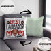 Labrador Mom Besitzerin Kissen mit Füllung 40x40 Geschenk Lustiger Spruch Geschenkidee Besitzerin Labrador Mama (Grau) Grün Trendation
