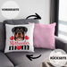 Rottweiler Besitzer Mom Mama Kissen mit Füllung 40x40 Geschenk Lustiger Spruch Geschenkidee Rottweiler Besitzerin (Grau) Rosa Trendation