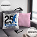 Kissen mit Füllung 40x40 Geschenk zum 25. Geburtstag Lustiger Spruch Geschenkidee Männer Frauen (Grau) Rosa Trendation