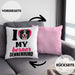 Berner Sennen Besitzerin Kissen mit Füllung 40x40 Geschenk Lustiger Spruch Geschenkidee I Love My Berner Sennen (Grau) Rosa Trendation