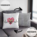 Französische Bulldogge Besitzer Kissen mit Füllung 40x40 Geschenk Lustiger Spruch Geschenkidee Herzschlag Französische Bulldogge (Grau) Grau Trendation