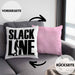 Lustige Kissen mit Füllung 40x40 für Slackliner Geschenk Slackline (Grau) Rosa Trendation