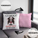 Border Collies Besitzer Kissen mit Füllung 40x40 Geschenk Lustiger Spruch Geschenkidee Ich Kann Nicht Mein Border Collies Hat Nein Gesagt (Grau) Rosa Trendation