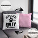 Hunde Kissen mit Füllung 40x40 Geschenk für stolze Bully-Mamas Bully Hunde Geschenkidee (Grau) Rosa Trendation
