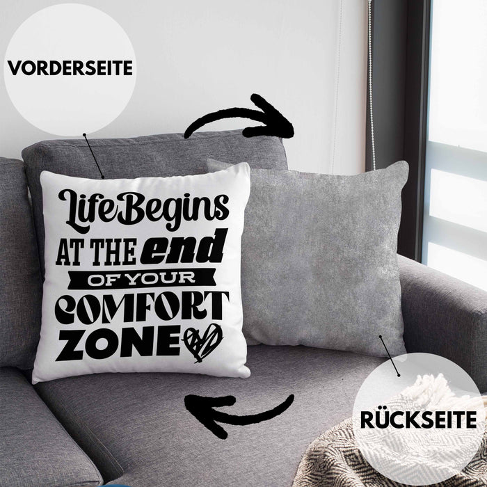 Entrepreneur Kissen mit Füllung 40x40 Entrepreneurship Geschenk Spruch Motivation Idee Sprüche Geschenkidee (Grau) Grau Trendation
