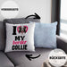 Border Collies Besitzerin Kissen mit Füllung 40x40 Geschenk Lustiger Spruch Geschenkidee I Love My Border Collies (Grau) Blau Trendation