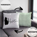 Katze Herzschlag Kissen mit Füllung 40x40 Geschenk für Katzenbesitzerin (Grau) Grün Trendation