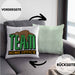 Arbeit Kissen mit Füllung 40x40 "Team Homeoffice" - Geschenkidee für Faultier-Fans (Grau) Grün Trendation