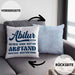 Abi 2024 Kissen mit Füllung 40x40 Geschenk Abi Bestanden Abitur Abschluss Geschenkidee (Grau) Blau Trendation