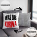 Lustige Kissen mit Füllung 40x40 Spruch "Was Los Kurwa" Polen Polnisches Geschenk (Grau) Grau Trendation