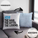 Kissen mit Füllung 40x40 für Vater Lustig "Dad The Man The Myth The Legend" Vatertag Spruch Geschenkidee (Grau) Blau Trendation
