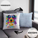 Jack Russell Besitzer Farbe Love Kissen mit Füllung 40x40 Geschenk Lustiger Spruch Geschenkidee Jack Russell Besitzerin (Grau) Blau Trendation