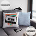Nostalgie Kassette Geschenk Alte Straße 80er 90er Jahre GeschenkKissen mit Füllung 40x40 (Grau) Blau Trendation