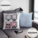 Eat Sleep Metalcore Repeat Kissen mit Füllung 40x40 Geschenk Musik Metal Heavy Kopf (Grau) Blau Trendation