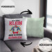 Klein Aber Sch Gefährlich Lustige Einhorn Kissen mit Füllung 40x40 mit Spruch Geschenkidee Einhornfans (Grau) Grün Trendation