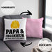 Ingenieur Papa Kissen mit Füllung 40x40 Gadget Geschenk Ingeneur Geschenkidee (Grau) Rosa Trendation