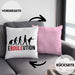 Boule Kissen mit Füllung 40x40 Geschenk Ebouleution Pétanque Boule-Spieler Geschenkidee Spruch (Grau) Rosa Trendation