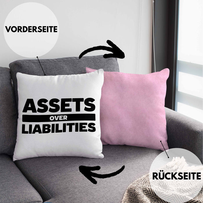 Entrepreneur Kissen mit Füllung 40x40 Entrepreneurship Geschenk Spruch Motivation Idee Sprüche (Grau) Rosa Trendation