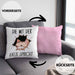 Katzen-Besitzerin Kissen mit Füllung 40x40 Geschenk Die Mit Der Katze Spricht Geburtstag (Grau) Rosa Trendation