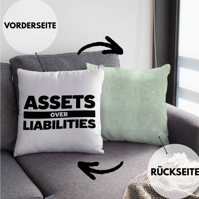 Entrepreneur Kissen mit Füllung 40x40 Entrepreneurship Geschenk Spruch Motivation Idee Sprüche (Grau) Grün Trendation