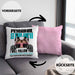Schäferhund Besitzerin Kissen mit Füllung 40x40 Geschenk Lustiger Spruch Geschenkidee Personal Stalker (Grau) Rosa Trendation