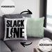 Lustige Kissen mit Füllung 40x40 für Slackliner Geschenk Slackline (Grau) Grün Trendation