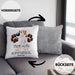 Hundebesitzer Kissen mit Füllung 40x40 Geschenk Mein Hund Hört Auf Kommandos Manchmal Geschenkidee Hunde Mama Frauchen Herrchen (Grau) Grau Trendation